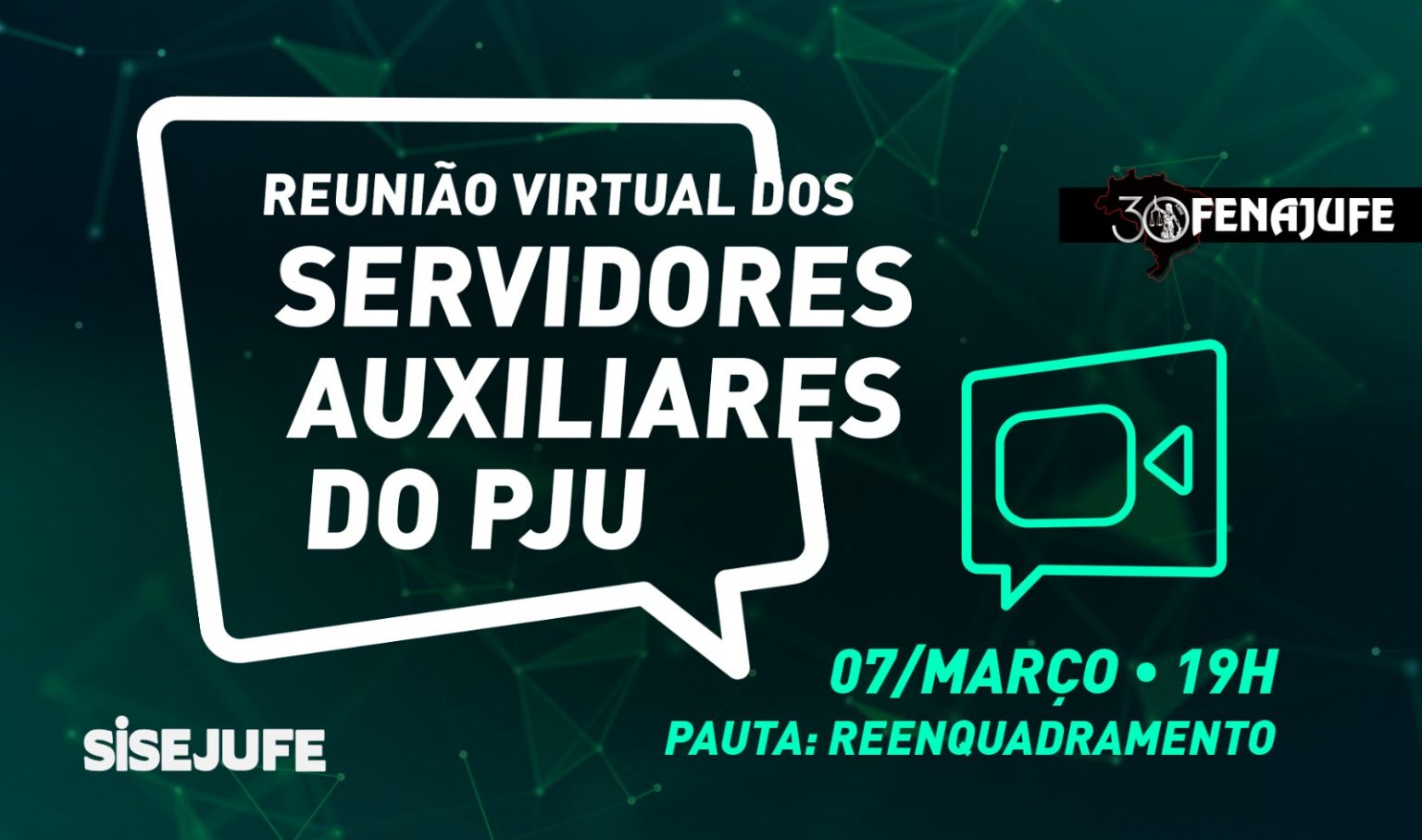 Sisejufe convoca para reunião da Fenajufe sobre reenquadramento dos