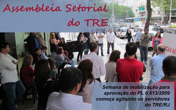 Servidores do TRE do Rio dão a largada na semana de mobilização com assembleia setorial, SISEJUFE