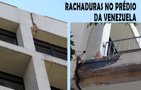 Problemas das rachaduras nos prédios da Justiça Federal na Avenida Venezuela têm destaque na mídia., SISEJUFE