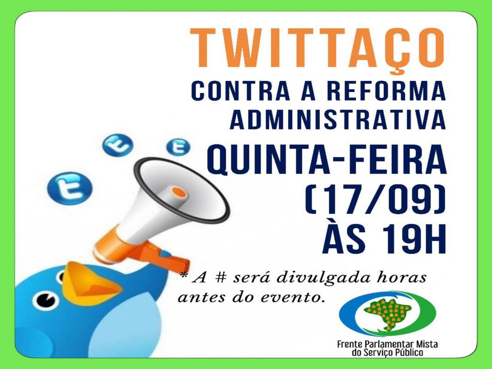 Fenajufe convoca servidores do Judiciário e MPU para twittaço contra a Reforma Administrativa, SISEJUFE