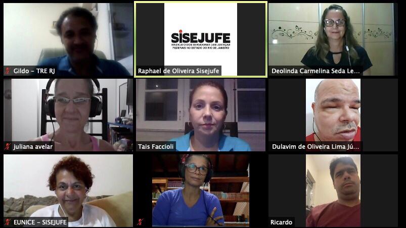 DAI do Sisejufe reúne servidoras e servidores em debate virtual sobre acessibilidade e inclusão, SISEJUFE