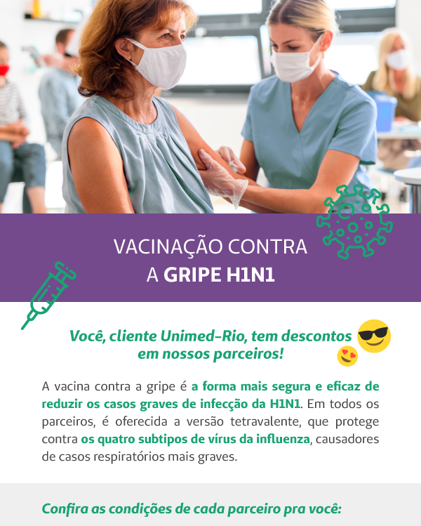 Vacinação contra gripe: clientes Unimed Rio têm desconto em rede de farmácias, SISEJUFE