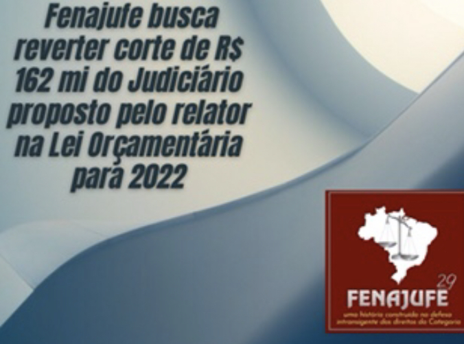 Fenajufe busca reverter corte de R$ 162 mi do Judiciário proposto pelo relator na Lei Orçamentária para 2022, SISEJUFE