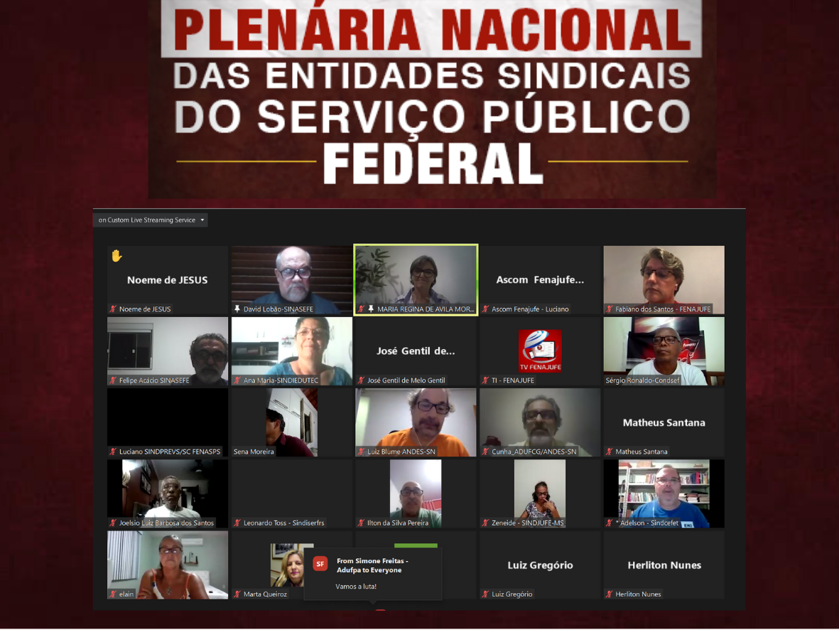 Plenária nacional: avança estado de greve dos servidores federais, SISEJUFE