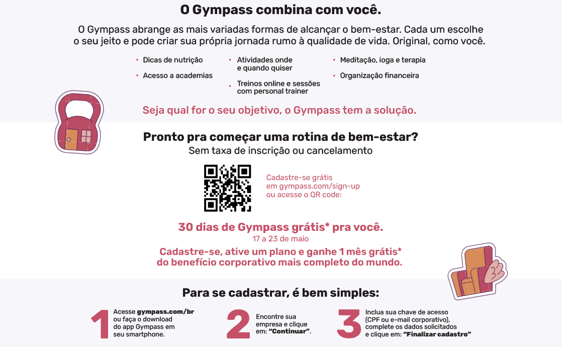 Gympass: 30 dias grátis para aproveitar - SISEJUFE