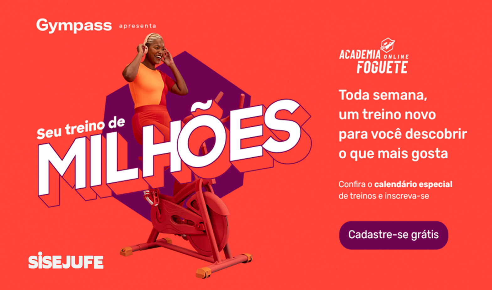 Gympass lança nova promoção em parceria com academia Foguete, SISEJUFE