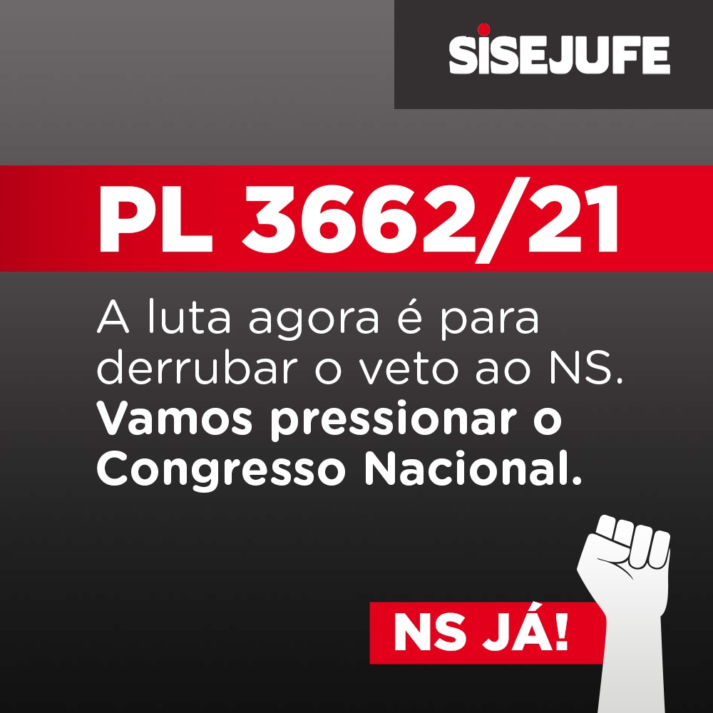 Bolsonaro veta emenda do NS.  Sisejufe continuará na luta em defesa do cargo de Técnico Judiciário, SISEJUFE