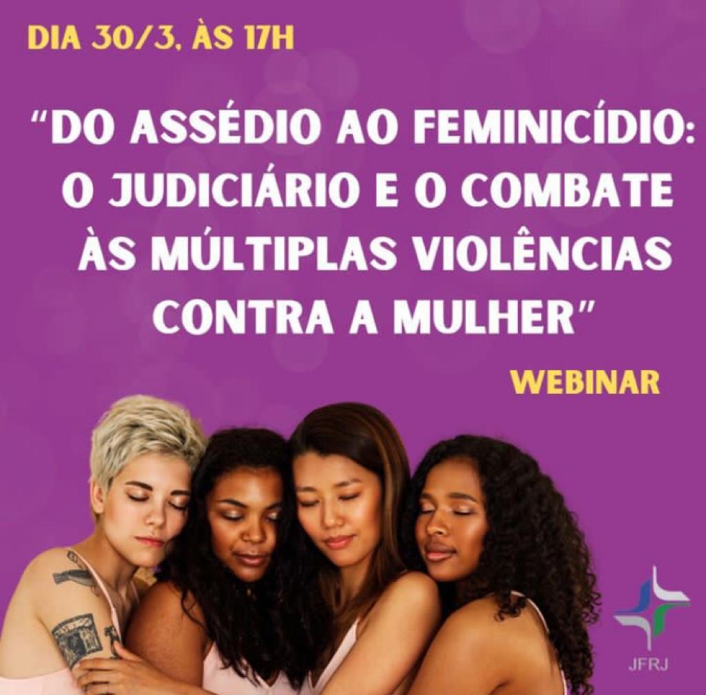 JFRJ promove webinário sobre violência contra as mulheres no dia 30/3, às 17h , SISEJUFE